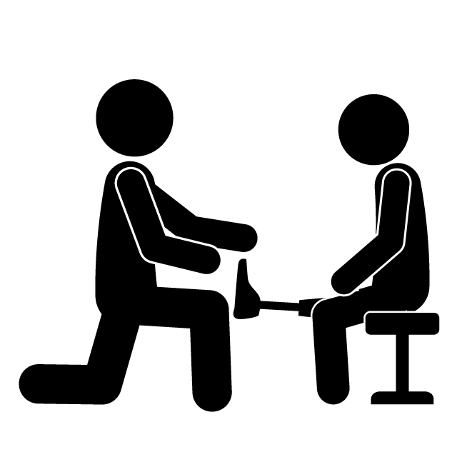 義肢装具士 - 挿絵/クリップアート/フリー/写真/アイコン/白黒/シンプル