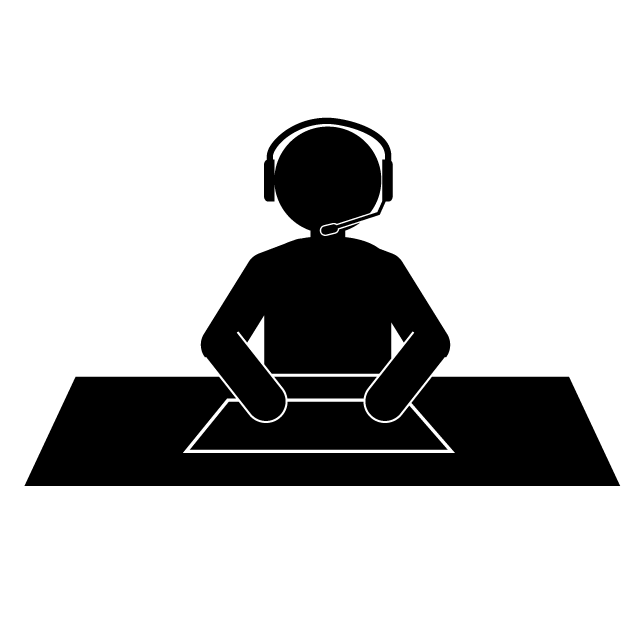 ヘルプデスク - 挿絵/クリップアート/フリー/写真/アイコン/白黒/シンプル