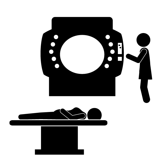 診療放射線技師 - 挿絵/クリップアート/フリー/写真/アイコン/白黒/シンプル