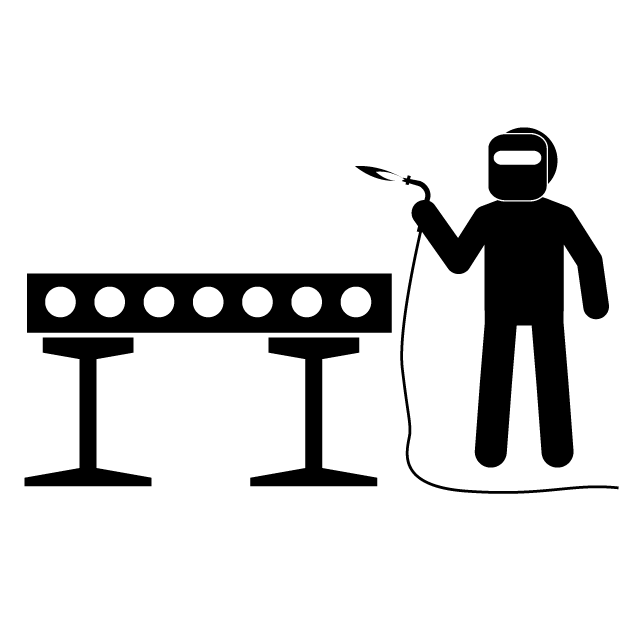 製鋼工 - 挿絵/クリップアート/フリー/写真/アイコン/白黒/シンプル