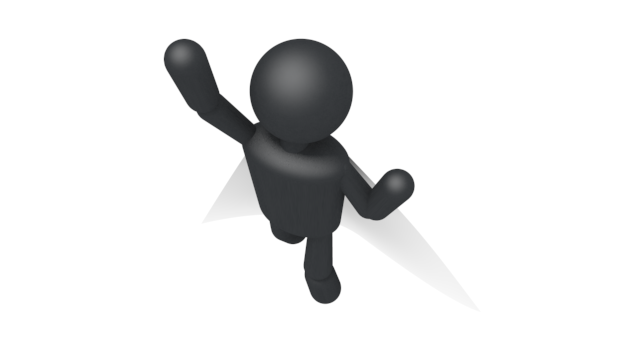 ヒーロー - シンプル人物イラスト/人クリップアート/アイコン/黒色/ピクトグラム