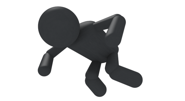 ごめんなさい - シンプル人物イラスト/人クリップアート/アイコン/黒色/ピクトグラム