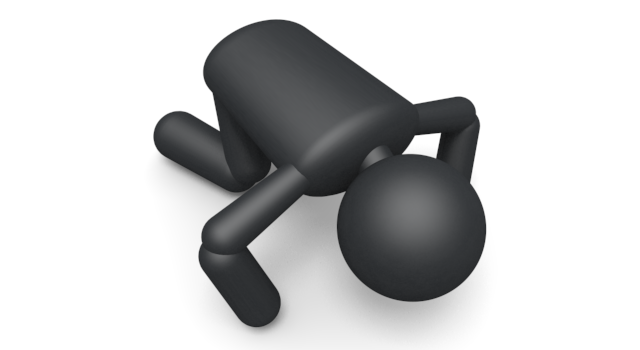 どうかお願いします - シンプル人物イラスト/人クリップアート/アイコン/黒色/ピクトグラム