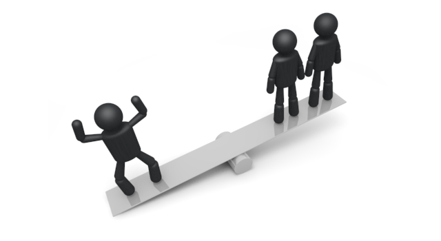 能力の差 - シンプル人物イラスト/人クリップアート/アイコン/黒色/ピクトグラム