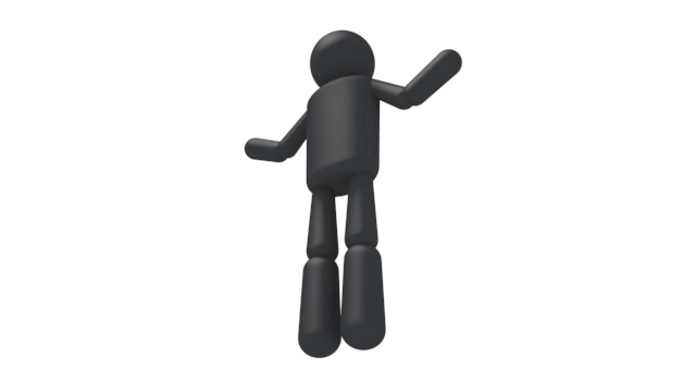 どうにもならない状態 - シンプル人物イラスト/人クリップアート/アイコン/黒色/ピクトグラム