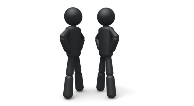 頑固者 - シンプル人物イラスト/人クリップアート/アイコン/黒色/ピクトグラム