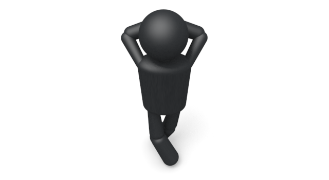 活力ゼロ - シンプル人物イラスト/人クリップアート/アイコン/黒色/ピクトグラム