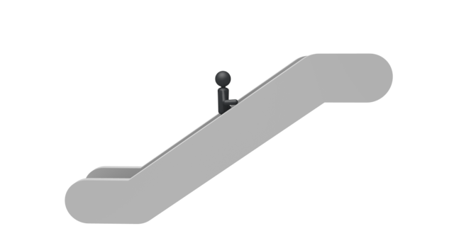 デパート/駅 - シンプル人物イラスト/人クリップアート/アイコン/黒色/ピクトグラム