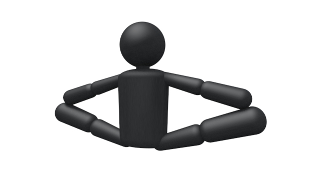 運動選手 - シンプル人物イラスト/人クリップアート/アイコン/黒色/ピクトグラム