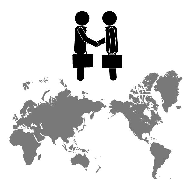 海外展開 - 挿絵/クリップアート/フリー/写真/アイコン/白黒/シンプル