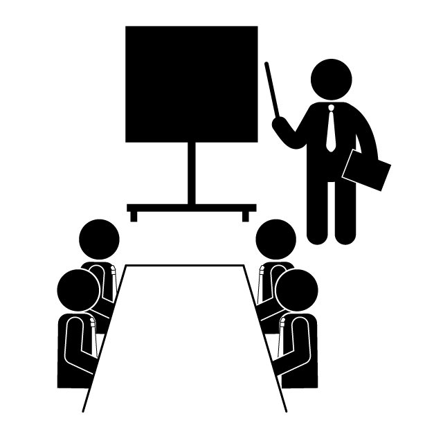 サラリーマン - 挿絵/クリップアート/フリー/写真/アイコン/白黒/シンプル