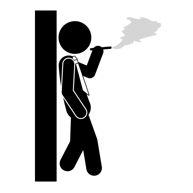 昼休み - 挿絵/クリップアート/フリー/写真/アイコン/白黒/シンプル