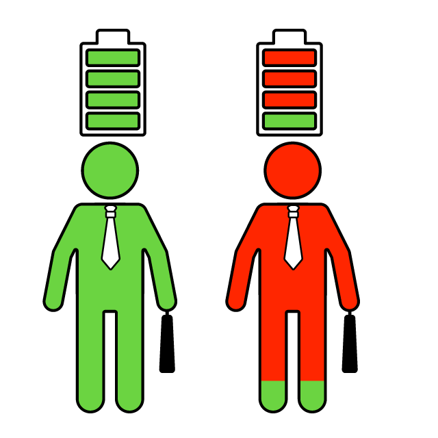 やる気十分 - 挿絵/クリップアート/フリー/写真/アイコン/白黒/シンプル