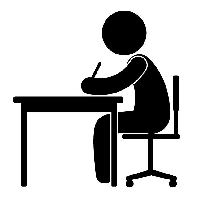 経理担当 - 挿絵/クリップアート/フリー/写真/アイコン/白黒/シンプル