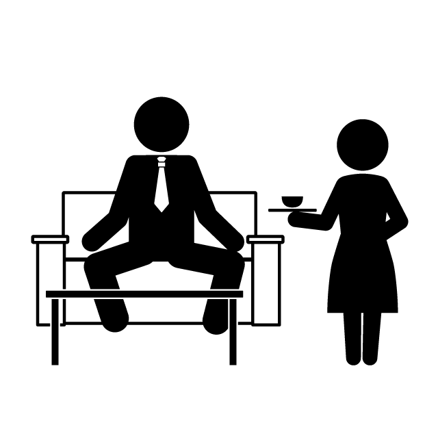 応接間 - 挿絵/クリップアート/フリー/写真/アイコン/白黒/シンプル