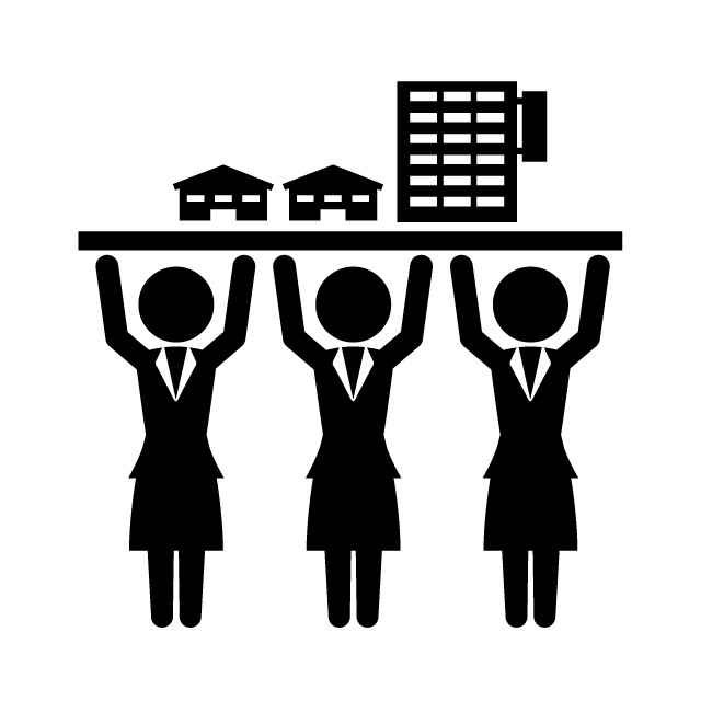 女性社長 - 挿絵/クリップアート/フリー/写真/アイコン/白黒/シンプル