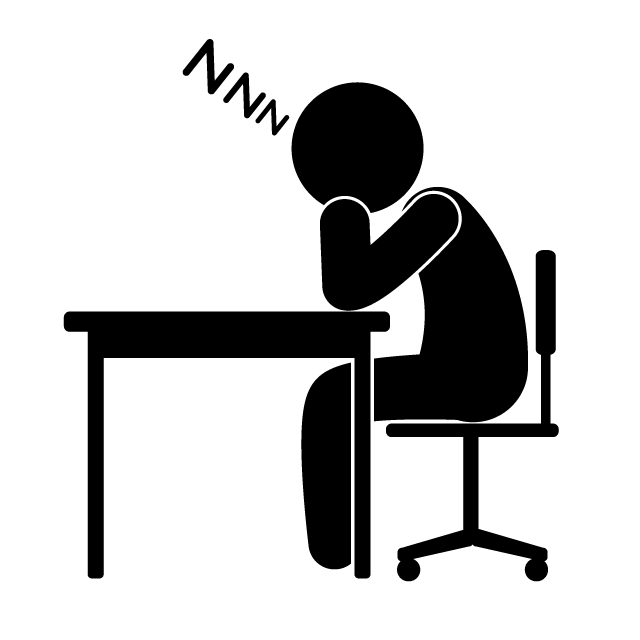 休憩時間 - 挿絵/クリップアート/フリー/写真/アイコン/白黒/シンプル