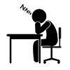 会社で居眠り - ビジネス｜クリップアート｜フリー素材