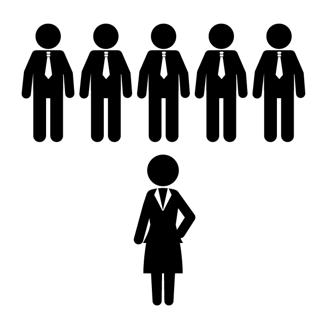 できる女性 - 挿絵/クリップアート/フリー/写真/アイコン/白黒/シンプル