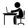 もくもくと仕事をする - ビジネス｜クリップアート｜フリー素材