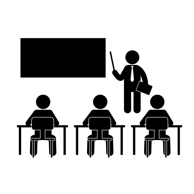スキルアップ授業 - 挿絵/クリップアート/フリー/写真/アイコン/白黒/シンプル
