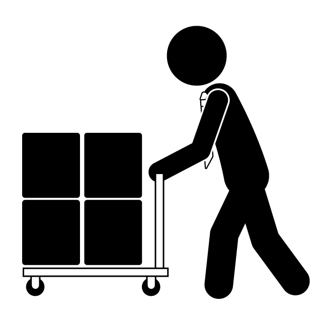 商品を納品する - 挿絵/クリップアート/フリー/写真/アイコン/白黒/シンプル