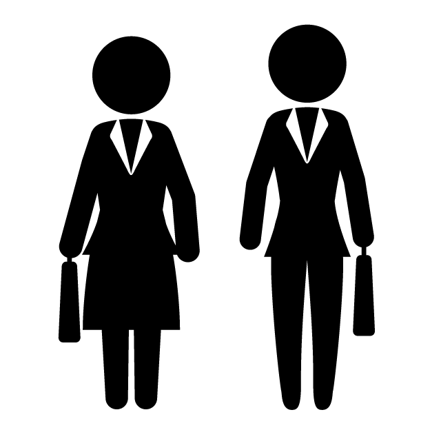 キャリアウーマン - 挿絵/クリップアート/フリー/写真/アイコン/白黒/シンプル