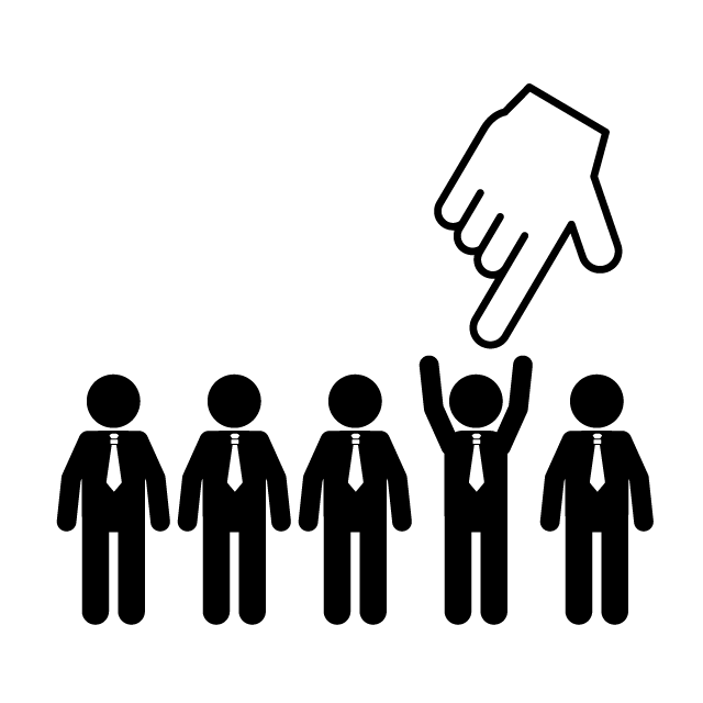 部長に昇進する - 挿絵/クリップアート/フリー/写真/アイコン/白黒/シンプル