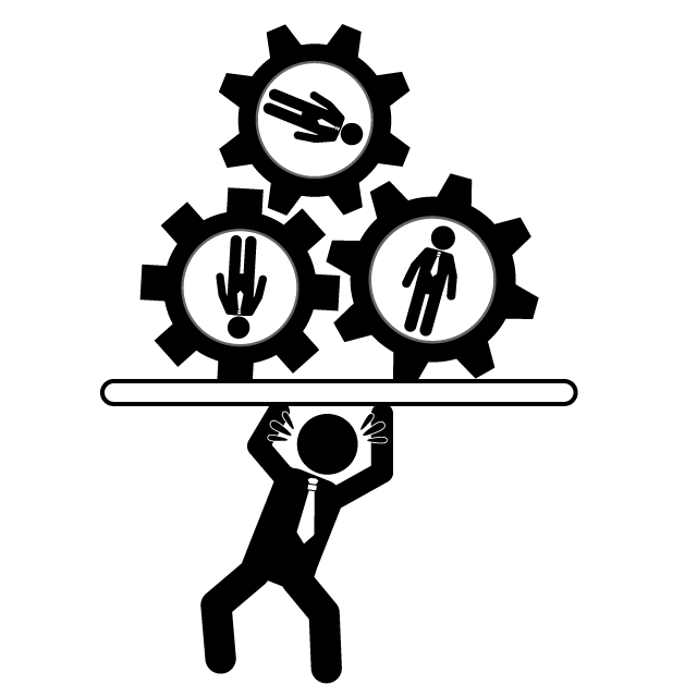 一部のできる会社員 - 挿絵/クリップアート/フリー/写真/アイコン/白黒/シンプル