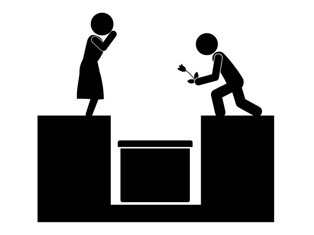 土葬 | 埋める - シンプル / クリップアート / アイコン / イラスト / 無料 / 白黒 / 二色 / PNG形式：背景透明