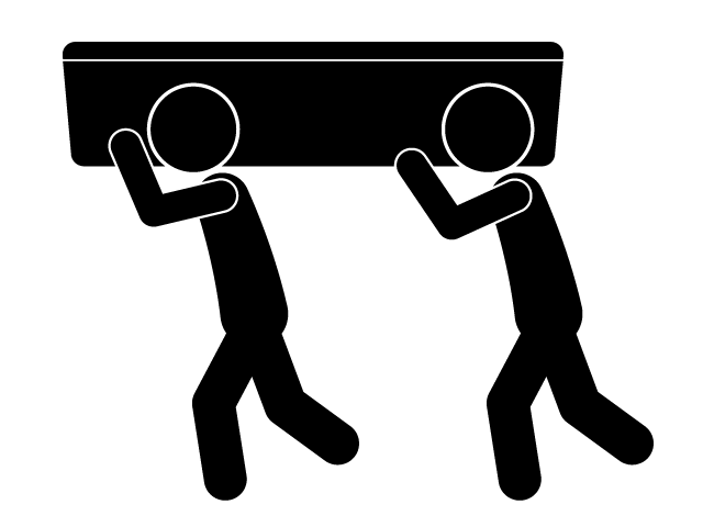 出棺 | 葬儀 - シンプル / クリップアート / アイコン / イラスト / 無料 / 白黒 / 二色 / PNG形式：背景透明