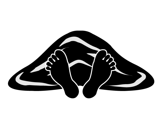 死人 | 亡くなる - シンプル / クリップアート / アイコン / イラスト / 無料 / 白黒 / 二色 / PNG形式：背景透明