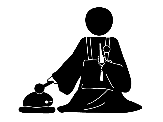 住職 | お坊さん | おしょうさん - シンプル / クリップアート / アイコン / イラスト / 無料 / 白黒 / 二色 / PNG形式：背景透明