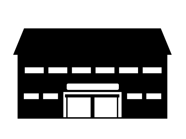 葬儀会場 | 葬式 - シンプル / クリップアート / アイコン / イラスト / 無料 / 白黒 / 二色 / PNG形式：背景透明