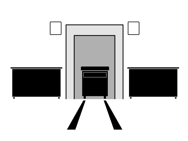 火葬場 | 骨上げ | 拾骨 - シンプル / クリップアート / アイコン / イラスト / 無料 / 白黒 / 二色 / PNG形式：背景透明