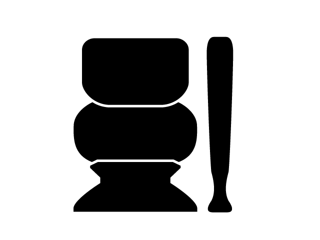 リン | 仏壇 - シンプル / クリップアート / アイコン / イラスト / 無料 / 白黒 / 二色 / PNG形式：背景透明