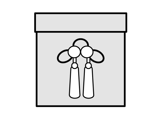 骨箱 | 仏壇 - シンプル / クリップアート / アイコン / イラスト / 無料 / 白黒 / 二色 / PNG形式：背景透明