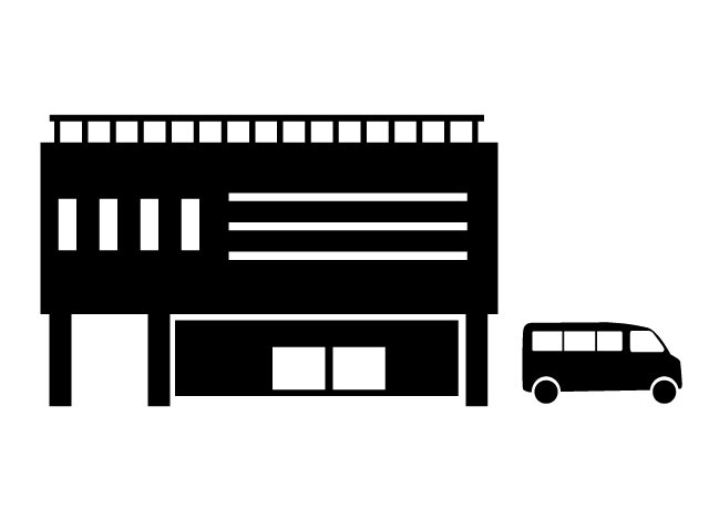 葬儀会場 | 葬式 - シンプル / クリップアート / アイコン / イラスト / 無料 / 白黒 / 二色 / PNG形式：背景透明