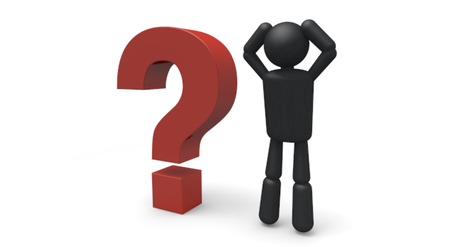 難しい問題 - シンプル人物イラスト/人クリップアート/アイコン/黒色/ピクトグラム