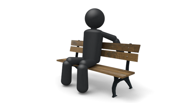 とある休日 - シンプル人物イラスト/人クリップアート/アイコン/黒色/ピクトグラム