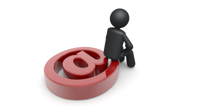 手紙/連絡 - シンプル人物イラスト/人クリップアート/アイコン/黒色/ピクトグラム