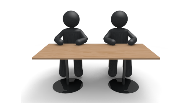 戦略会議 - シンプル人物イラスト/人クリップアート/アイコン/黒色/ピクトグラム