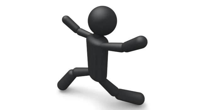 柔軟体操 - シンプル人物イラスト/人クリップアート/アイコン/黒色/ピクトグラム