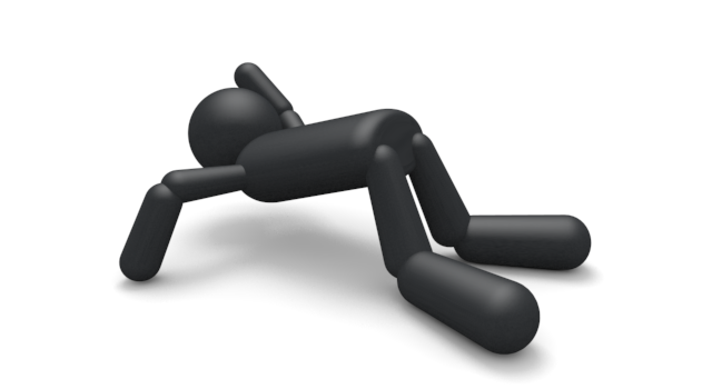 赤ちゃんのポーズ - シンプル人物イラスト/人クリップアート/アイコン/黒色/ピクトグラム