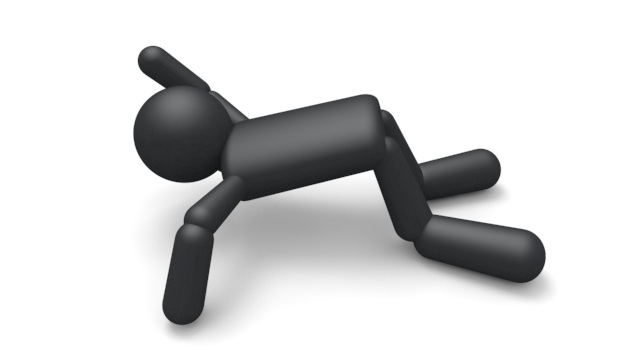 助けを乞う - シンプル人物イラスト/人クリップアート/アイコン/黒色/ピクトグラム