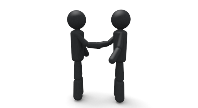 交流する - シンプル人物イラスト/人クリップアート/アイコン/黒色/ピクトグラム