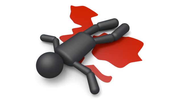 殺人事件 - シンプル人物イラスト/人クリップアート/アイコン/黒色/ピクトグラム