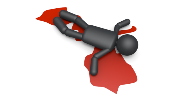 犯行現場 - シンプル人物イラスト/人クリップアート/アイコン/黒色/ピクトグラム