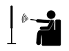 Turn on TV-Free pictograms | Black and white illustrations
