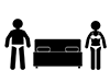 Bed | Midnight | Men and Women-Free Pictograms | Black and White Illustrations